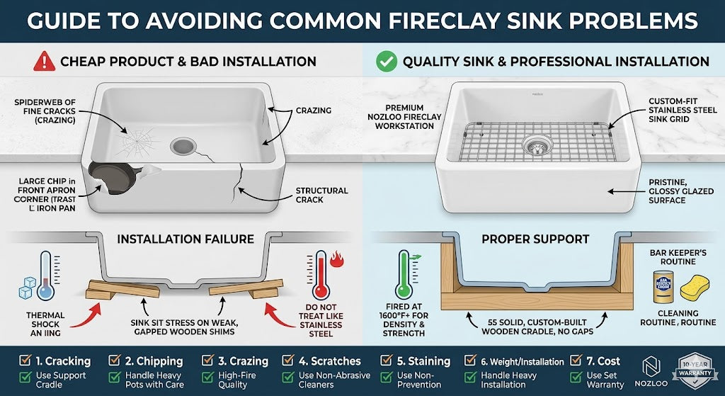 Fireclay Sink Problems — 7 Issues and How to Prevent Them