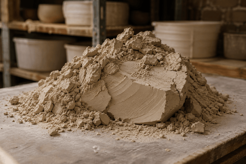 NOZLOO fireclay production — slip casting the solid sink body at our own factory