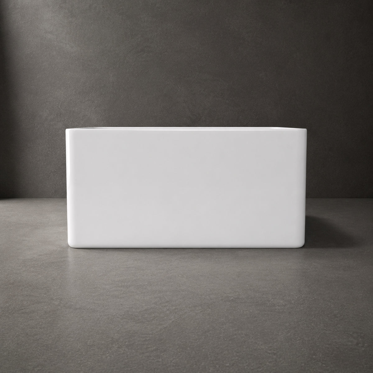 NOZLOO 33 inch smooth apron fireclay farmhouse sink, smooth apron front face