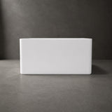 NOZLOO 33 inch smooth apron fireclay farmhouse sink, smooth apron front face
